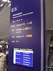 display panel in the central station