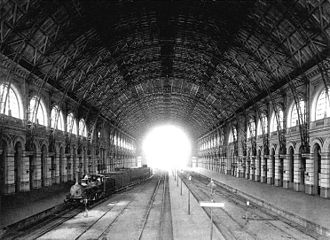 old station Lehrter Bahnhof in Berlin (1879)