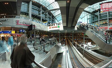 140 degree panorama view onto the bottom level