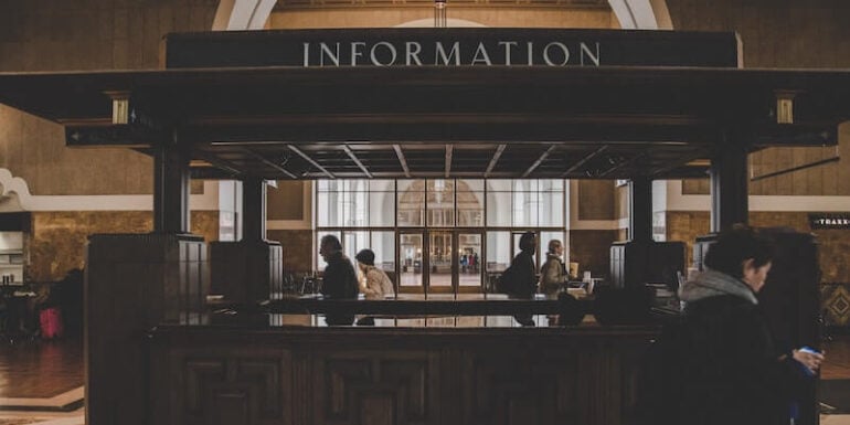 An information desk.