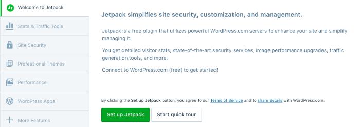 Installing Jetpack on your self-hosted WordPress website.