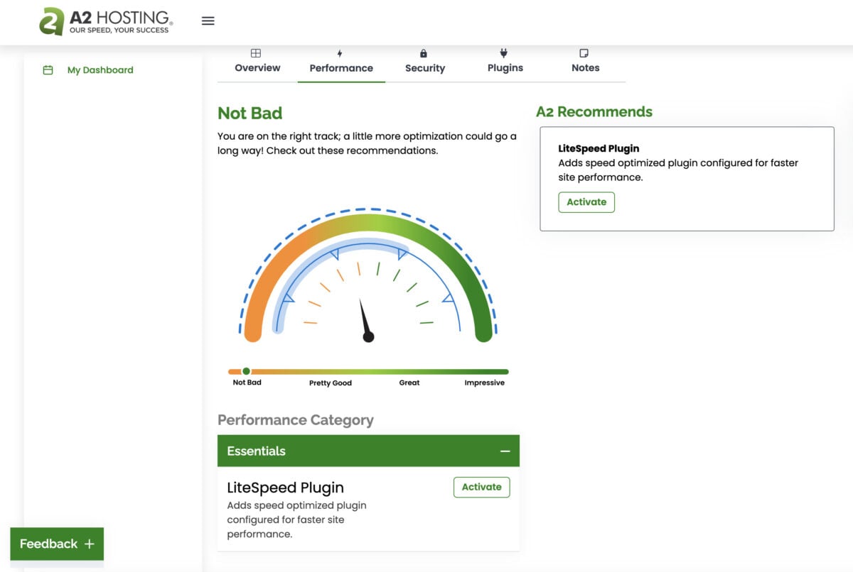 Performance Optimization shown inside TurboHub