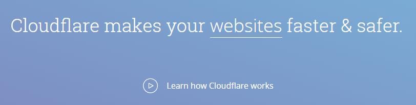 The Cloudflare homepage.