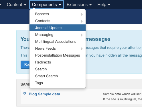 Updating Joomla