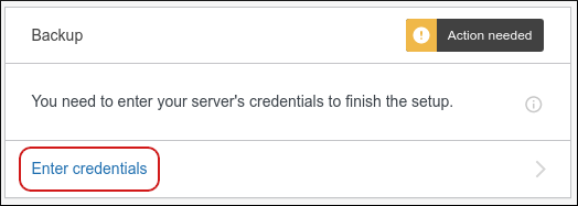 Jetpack - Enter credentials