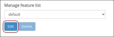 WHM - Feature Manager - Manage feature list