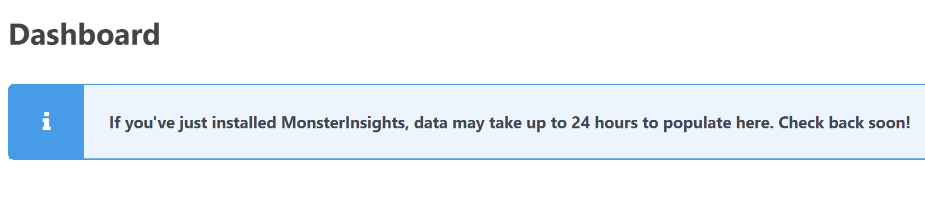 Your MonsterInsights dashboard.