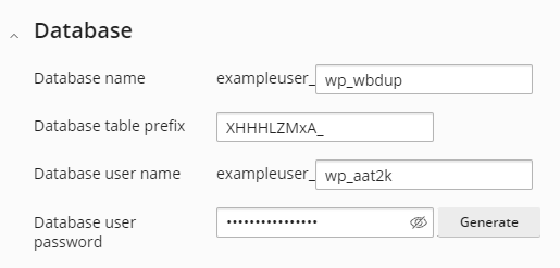 Database example picture