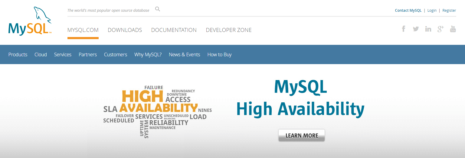 The MySQL website.