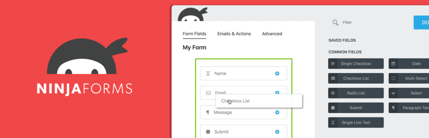 The Ninja Forms plugin.