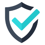 Light Blue Check Mark on Dark Grey Badge | A2 Hosting | A2 Hosting