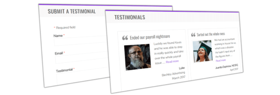 The Strong Testimonials plugin.