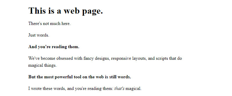 This is a web page.