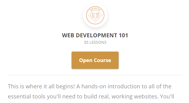 A web development course.